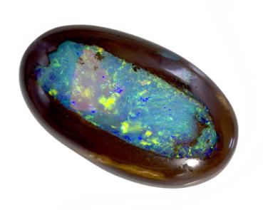 Yowah-Nut Opal with a bright blue-green play of color