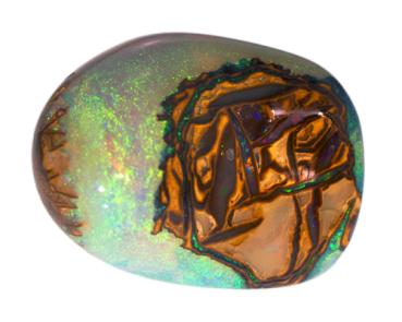Freeshape Yowah Nut Opal with Gorgeous Blue and Green Colors