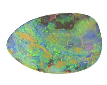 Yowah-Nut Opal with a bright blue-green play of color