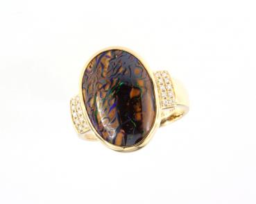 Ring Gold Yowah-Nut-Opal Opalschmuck, Gold