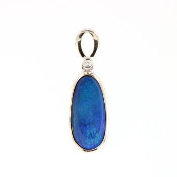 Opal Doublet Pendant with Blue-Green Play-of-Color