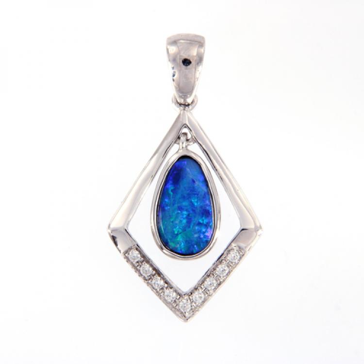 Opalschmuck, Opaldublette, Silber, Anhänger