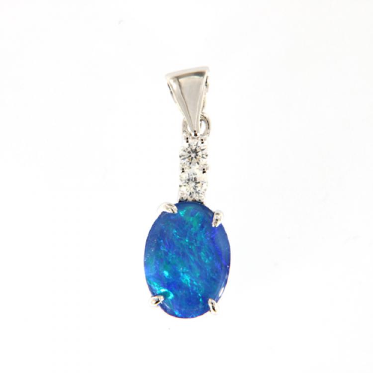 Opal Doublet, Silver, Jewellery, Pendant