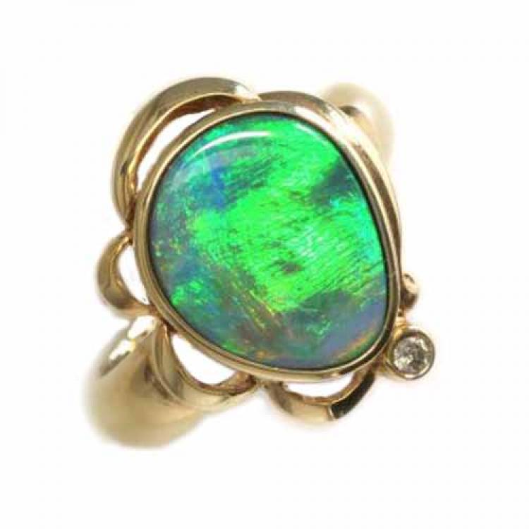Opal Jewellery, Ring Gold Boulder Opal