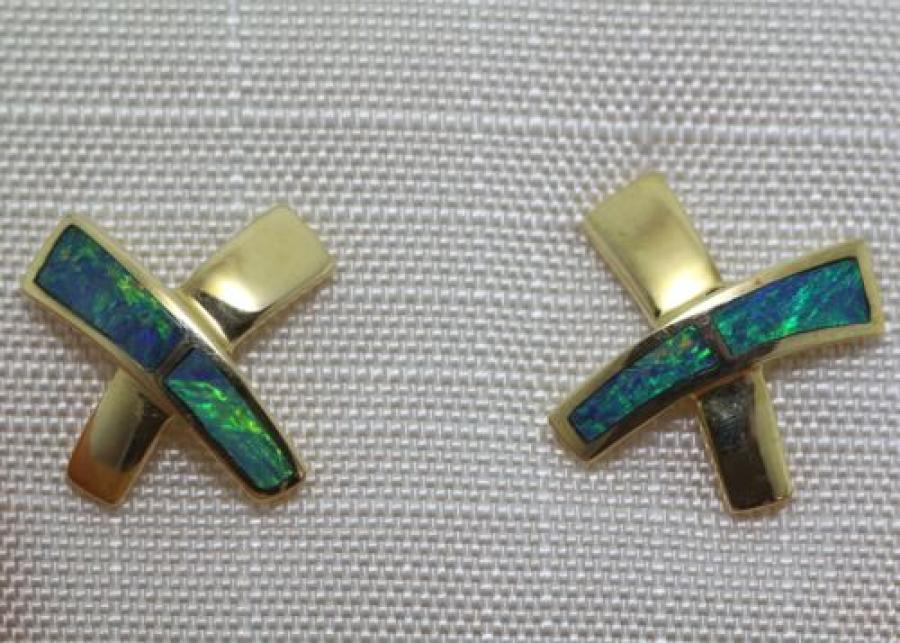 Opal Jewellery, Studs, Earrings, Gold