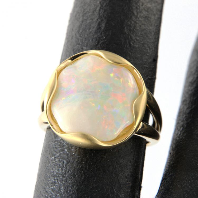 Ring Gold Light Opal, Opal Jewellery
