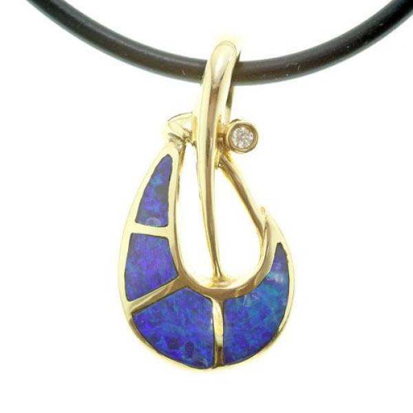 Anhänger Gold Opalinlay, Opalschmuck, Gold