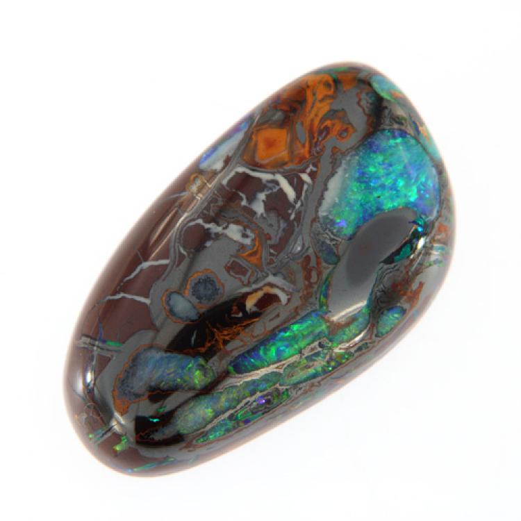 Yowah Nut Opal with a Striking Color Pattern