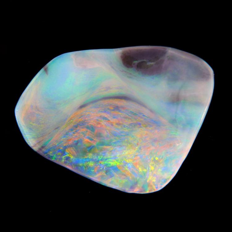 Colorful Australian Black Opal Freeshape