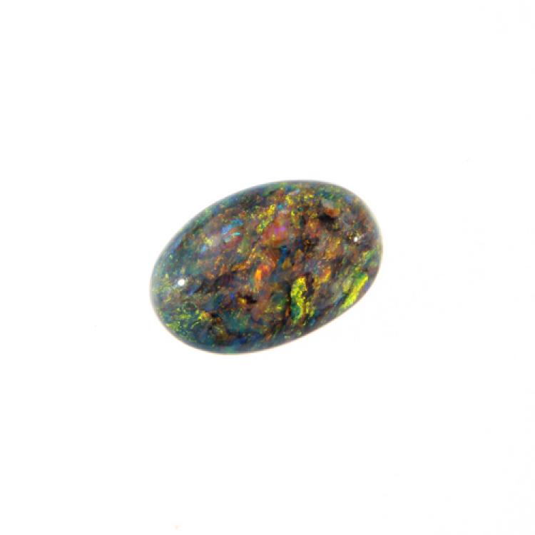 Colorful Australian Black Opal Freeshape