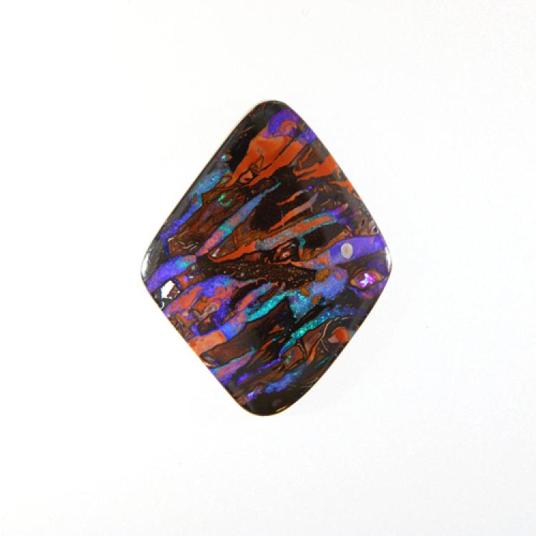 Yowah-Nuss-Opal mit lila-oranger  Opaladern