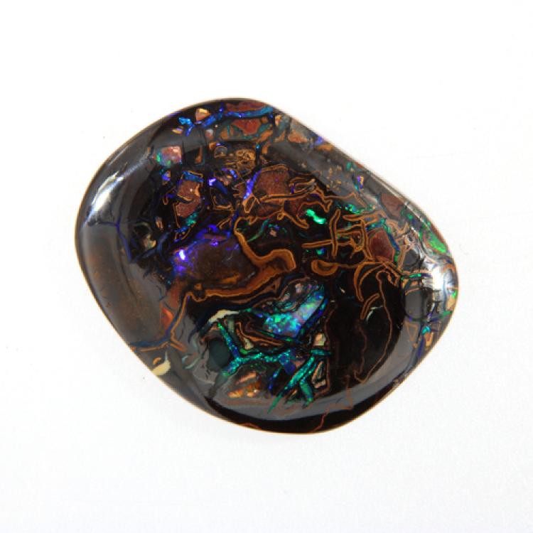 Australischer Yowah-Nuss-Opal mit blauen und grünen Opal-Adern