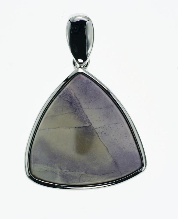 Pendant with purple and cream-colored Fluorite Opal