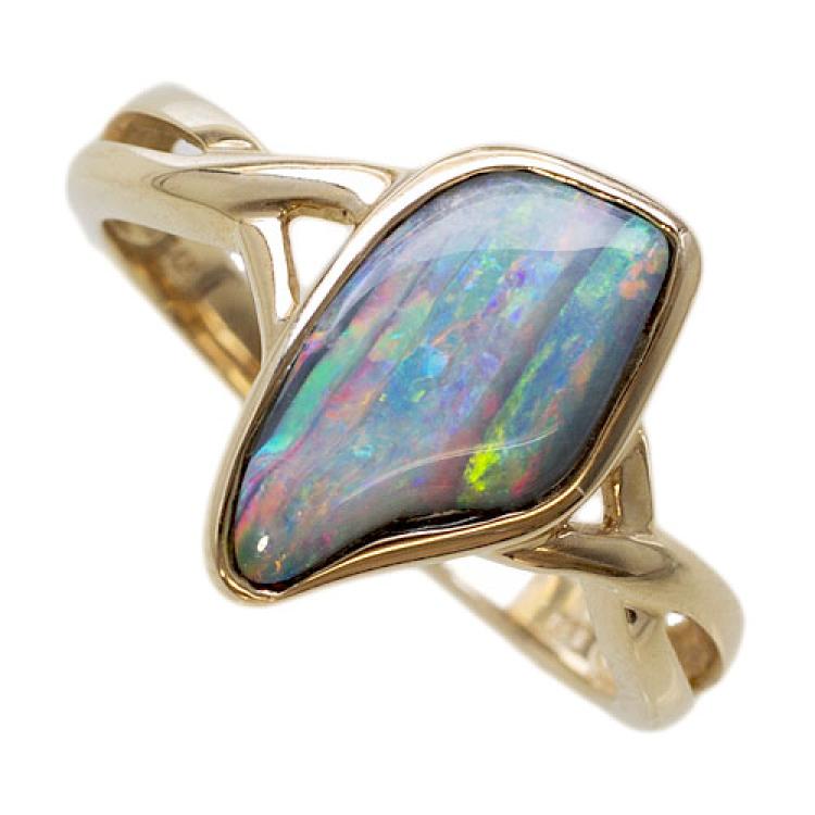 Gold Light Opal Ring