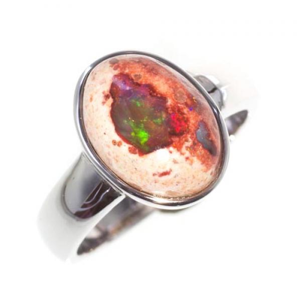 Ring, Silver, Fire Opal, Opal jewelry