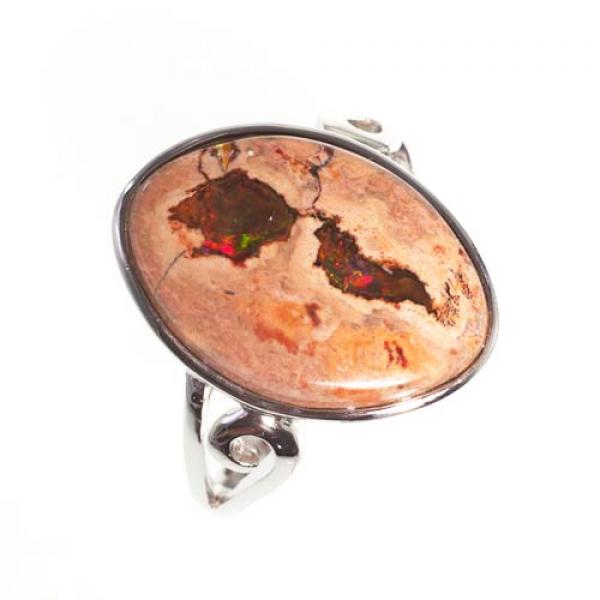 Ring, Silber, Feueropal, Opalschmuck