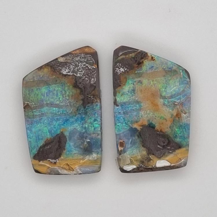Boulder Opal, Opal, Pair