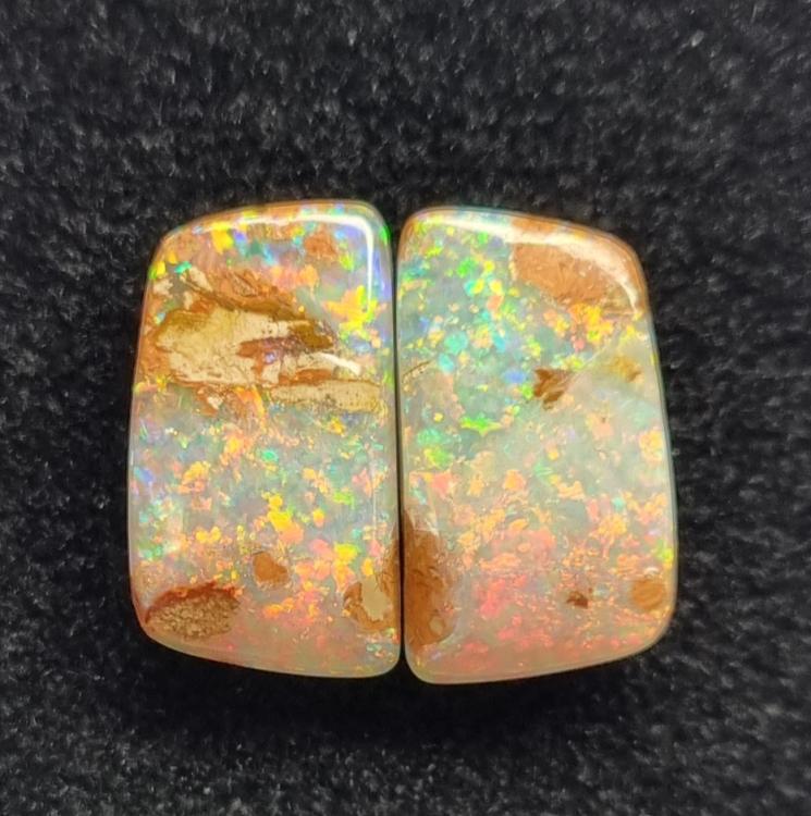 Boulder Opal, Opal, Pair