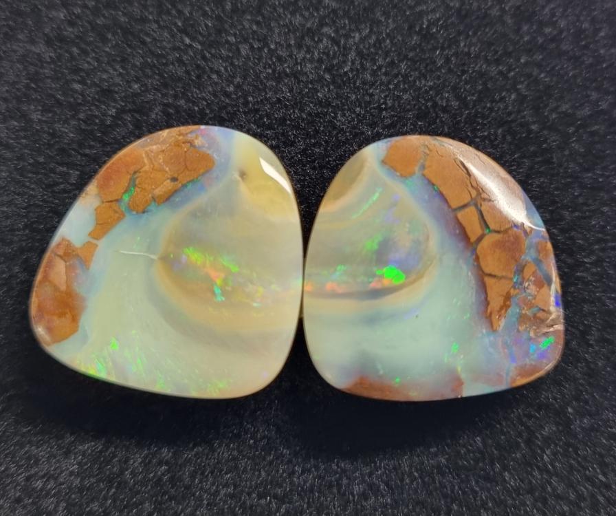Boulder Opal, Opal, Pair