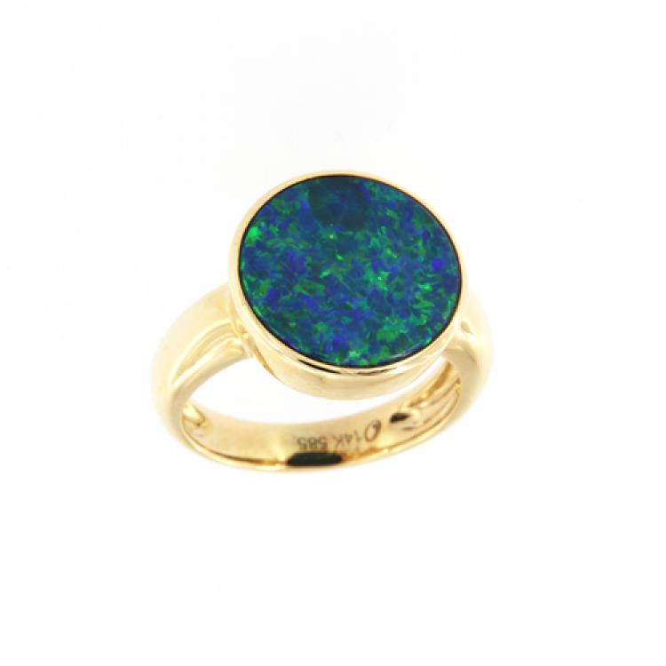 Opal Jewellery, Ring Gold Boulder Opal