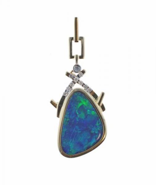 opal pendant w/Diamonds