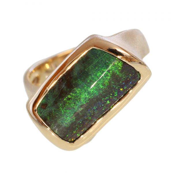 Opal Jewellery, Ring Gold Boulder Opal