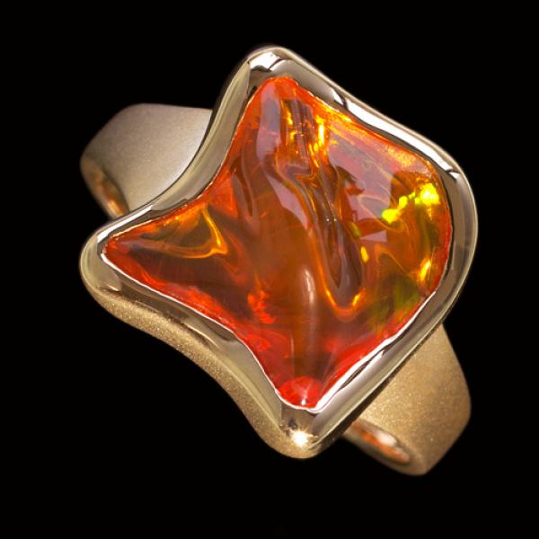 Opal Jewellery, Gold, Fire Opal Ring
