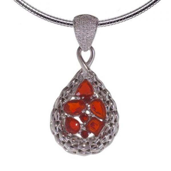 Opal Jewellery, Pendant Gold Fire  Opal