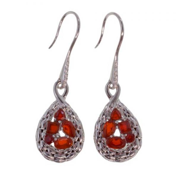 Opal Jewellery, earrings Gold Fire  Opal