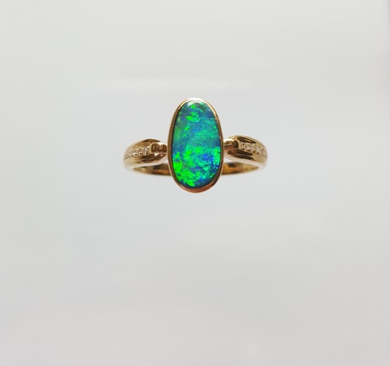 Opal Jewellery, Ring Gold Boulder Opal