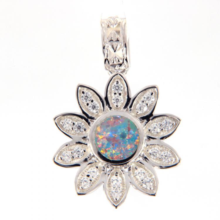 Opal Doublet, Silver, Jewellery, Pendant