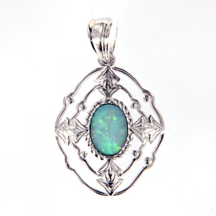 Opal Doublet, Silver, Jewellery, Pendant
