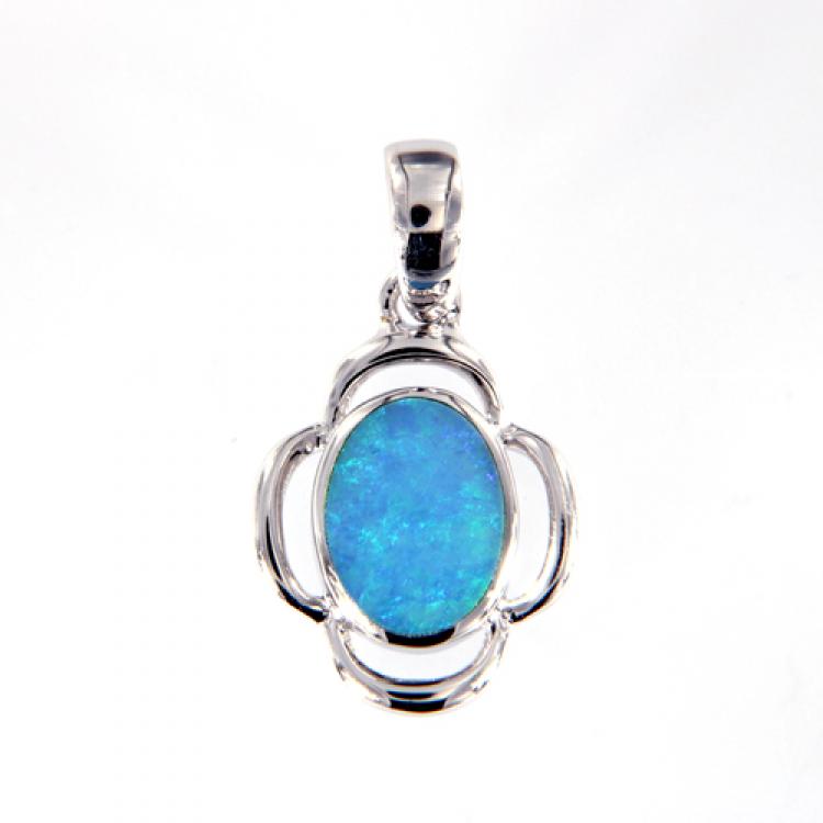 Opal Doublet, Silver, Jewellery, Pendant