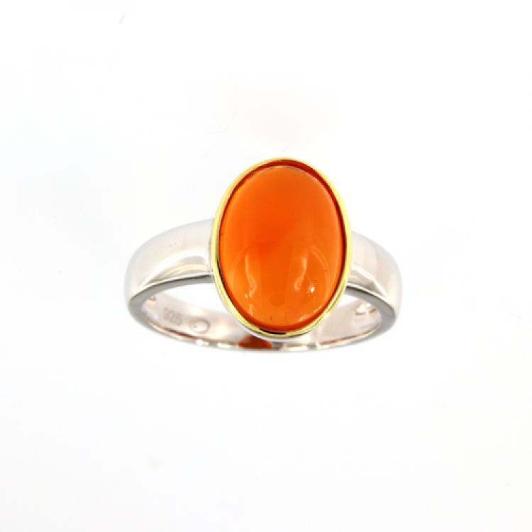 Ring, Silver, Fire Opal, Opal jewelry