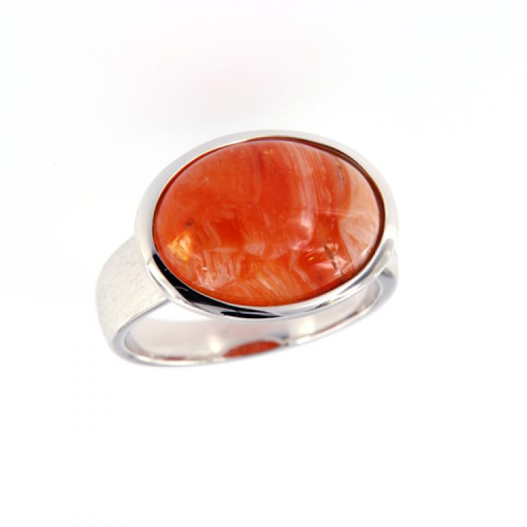 Ring, Silver, Fire Opal, Opal jewelry