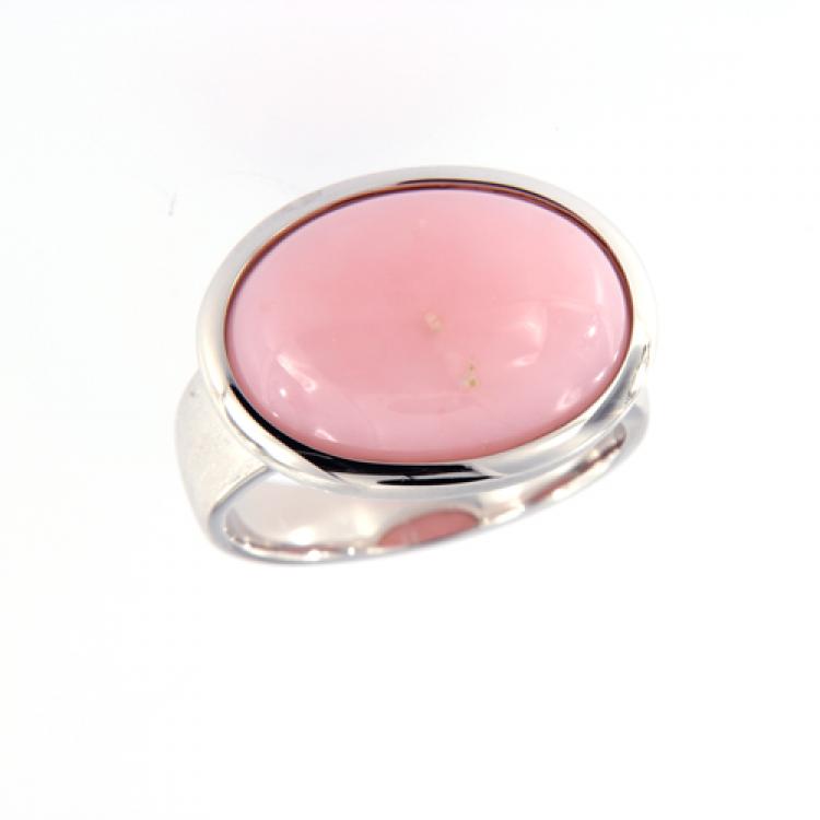 Ring, Silver, Pink Opal, Peru, Opal jewelry