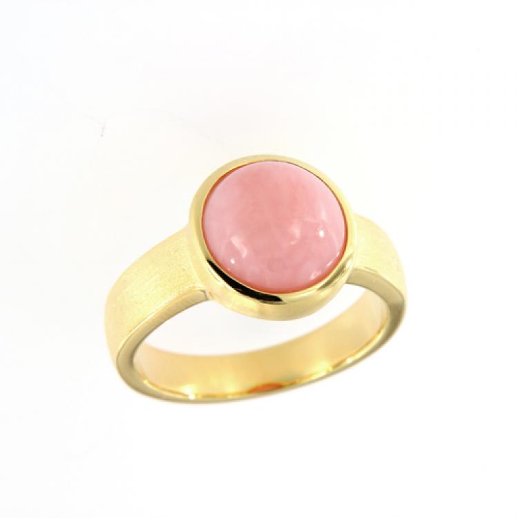 Ring, Silver, Pink Opal, Peru, Opal jewelry