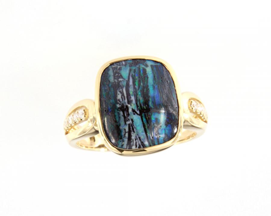 Opal Jewellery, Ring Gold Yowah-Nut-Opal