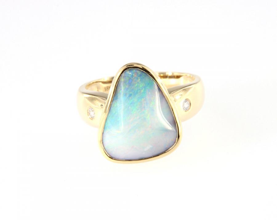 Opal Jewellery, Ring Gold Boulder Opal