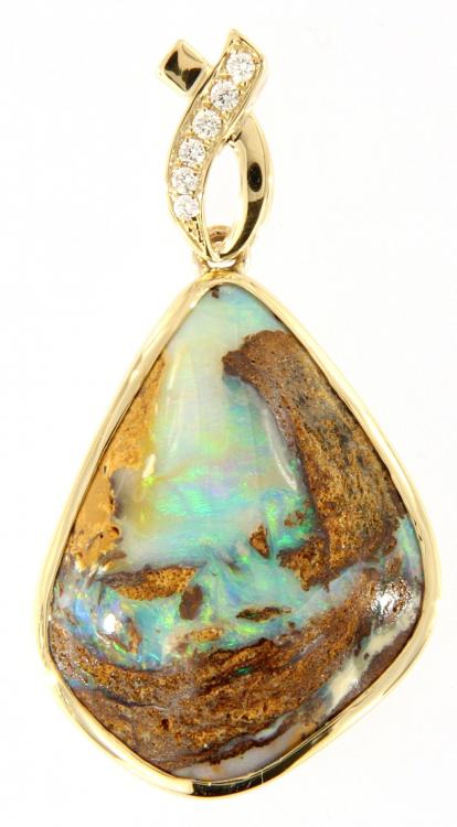 beautiful Yowah-Nut-Opal pendant