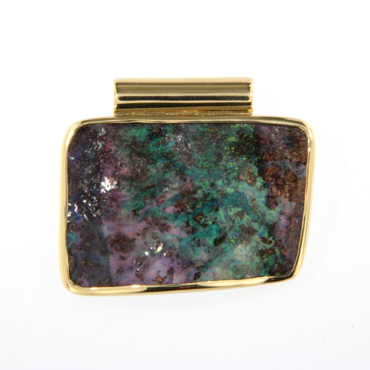 Rosa-grüner Boulderopal-Anhänger