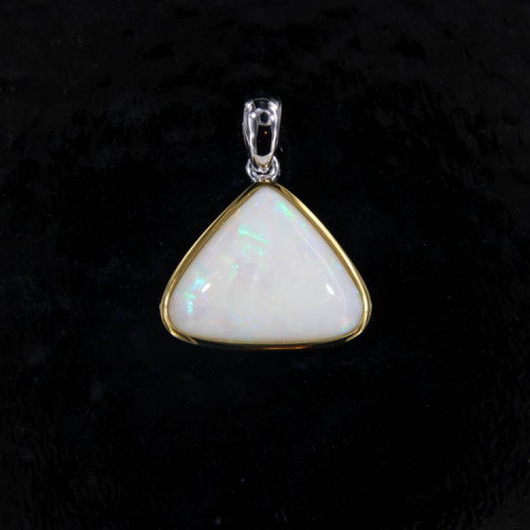 Sterlingsilber Anhänger mit buntem Hellopal