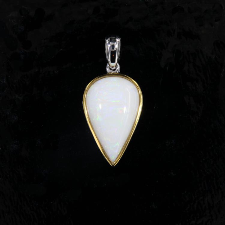 Sterling Silver Pendant with Australian Light Opal
