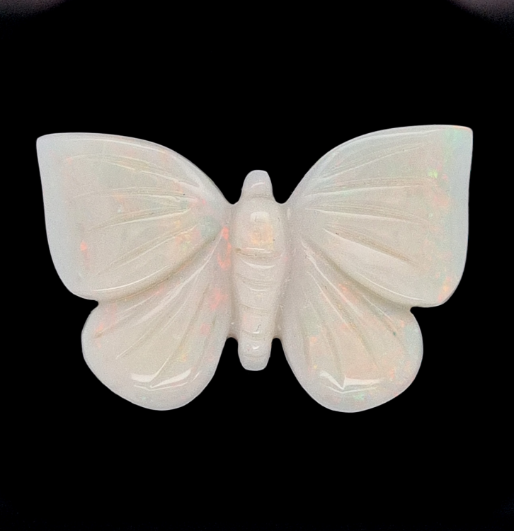 Butterfly made of light opal